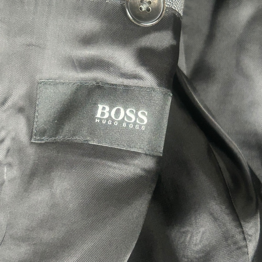 Hugo Boss Drago Super 120 Wool Suit Jacket Blazer Gray Mens 40R Made in Bulgaria - Picture 9 of 12